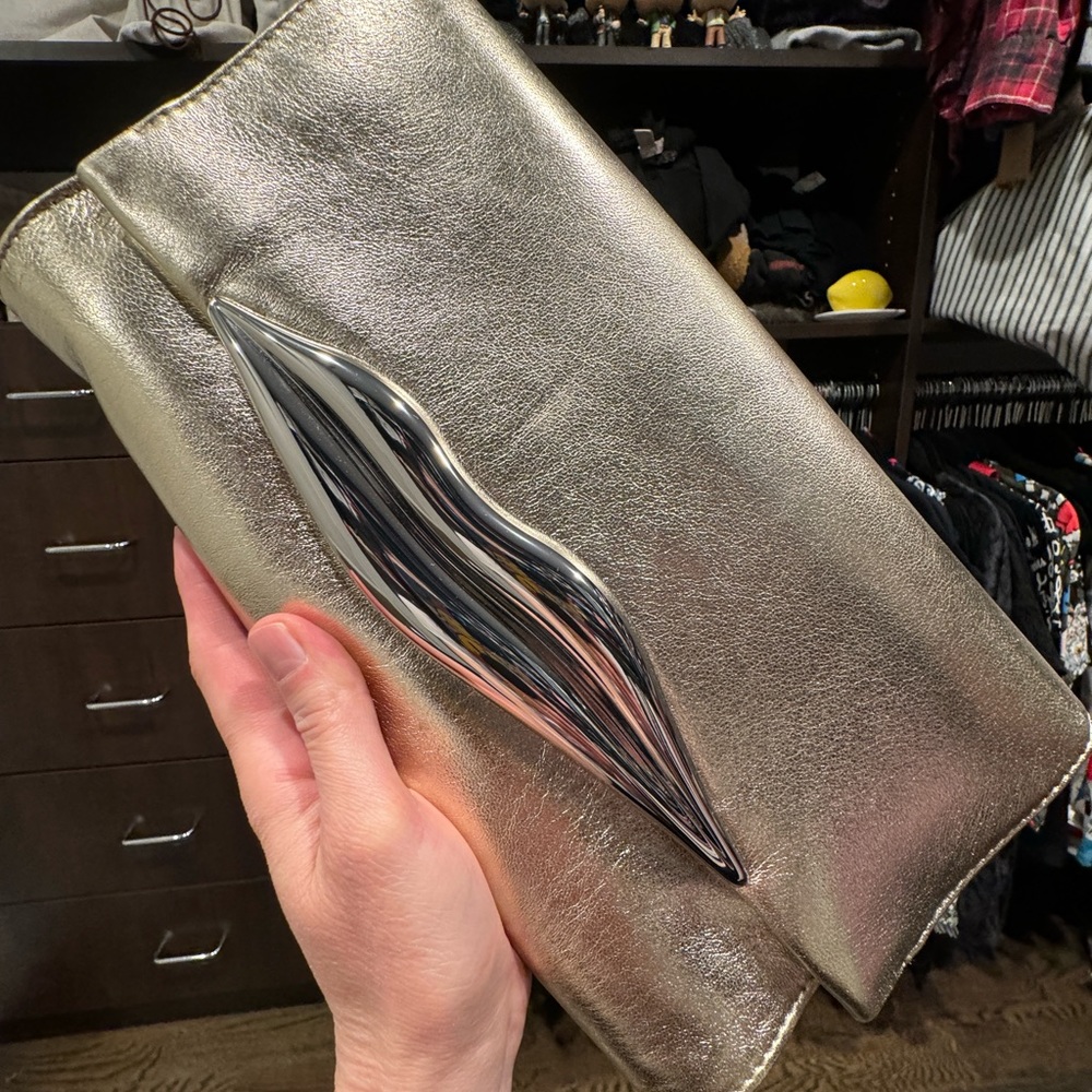 Authentic oversized lips clutch, NWOT.